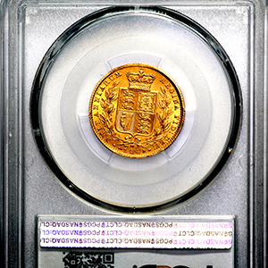 1872 Victoria Sovereign Brilliant Uncirculated. PCGS - MS65
