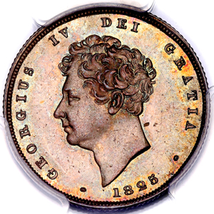 1825 George IV Shilling Brilliant Uncirculated. PCGS - MS65