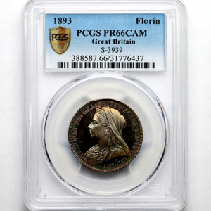 1893 Victoria Old Head Proof Florin PCGS - PR66 CAM