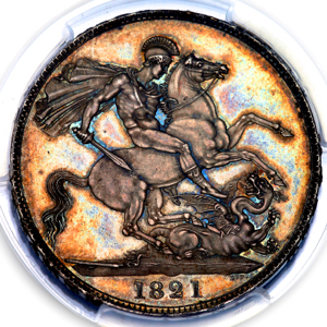 1821 George IV Crown Choice Uncirculated. PCGS - MS64
