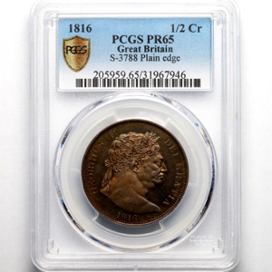 1816 George III Proof Halfcrown PCGS - PR65