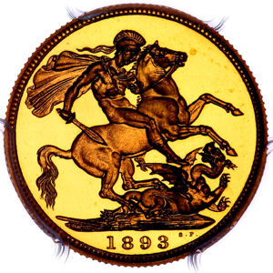 1893 Victoria Old Head Proof Sovereign PCGS - PR64+DCAM