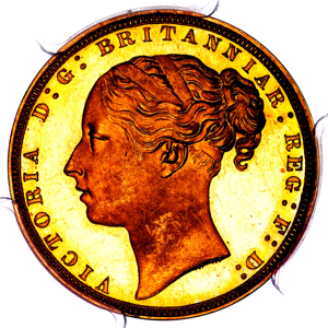 1871 Victoria Sovereign PCGS - PR65DCAM