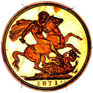 1871 Victoria Sovereign PCGS - PR65DCAM