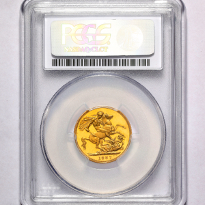 1887 Victoria Jubilee Head Proof Sovereign PCGS - PR63+ DCAM