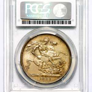 1887 Victoria Jubilee Head Crown Choice uncirculated. PCGS - MS64
