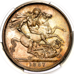 1887 Victoria Jubilee Head Crown Choice uncirculated. PCGS - MS64