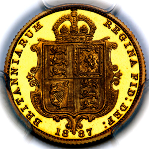 1887 Victoria Jubilee Head Proof Half Sovereign PCGS - PR65 DCAM