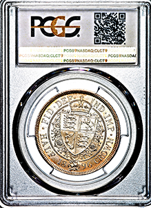 1896 Victoria Old Head Halfcrown Practically FDC. PCGS - MS66