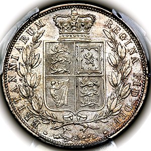 1887 Victoria Young Head Halfcrown Choice Uncirculated. PCGS - MS64