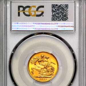 1895 Victoria Old Head Sovereign Choice uncirculated grade. PCGS - MS64