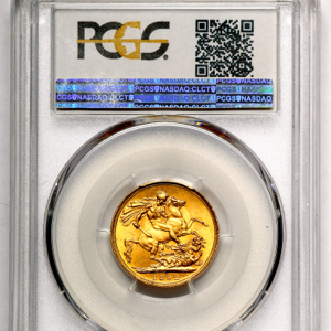1892 Victoria Jubilee Head Sovereign Choice uncirculated grade. PCGS - MS64