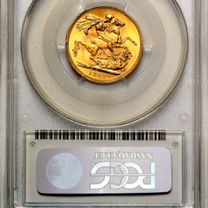 1882 Victoria Sovereign Brilliant uncirculated. PCGS - MS65