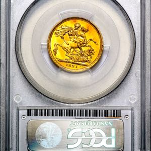 1821 George IV Sovereign Brilliant uncirculated. PCGS - MS65