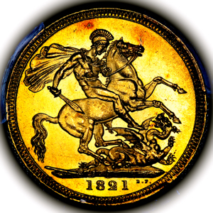 1821 George IV Sovereign Brilliant uncirculated. PCGS - MS65