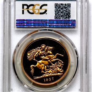 1937 George VI Proof Five Pounds PCGS - PR66 DCAM