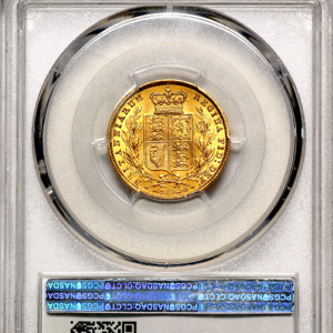1858 Victoria Sovereign Choice uncirculated grade. PCGS - MS64