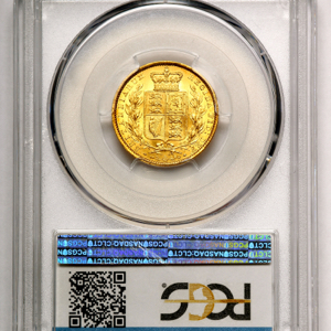 1850 Victoria Sovereign PCGS - MS65+