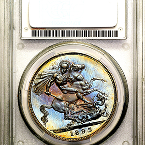 1893 Victoria Old Head Proof Crown PCGS - PR67 Cameo