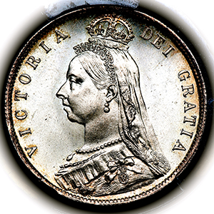 1892 Victoria Jubilee Head Halfcrown Brilliant uncirculated. PCGS - MS65