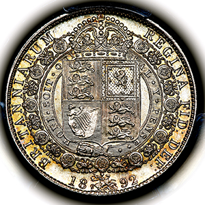 1892 Victoria Jubilee Head Halfcrown Brilliant uncirculated. PCGS - MS65