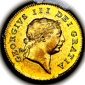 1810 George III Half Guinea Uncirculated grade. PCGS - MS63