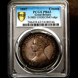 1847 Victoria Crown PCGS - Proof 63