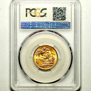 1894 Victoria Old Head Sovereign Uncirculated. PCGS - MS63