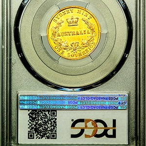 1870 Australian Sovereign Uncirculated. PCGS - MS63