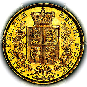 1886 Victoria Sovereign Choice Uncirculated. PCGS - MS64