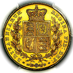 1838 Victoria Sovereign Brilliant Uncirculated. PCGS - MS65