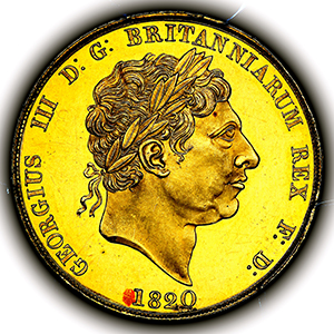1820 George III Two Pounds PCGS - PR63 DCAM