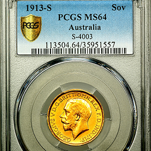1913 George V Sovereign 