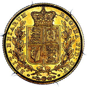 1852 Victoria Sovereign Choice Uncirculated. PCGS - MS64