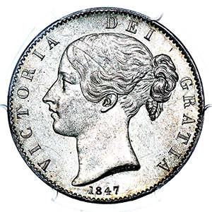 1847 Victoria Crown Choice uncirculated. PCGS - MS64