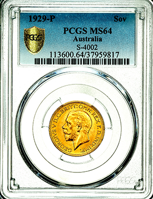 1929 George V Sovereign 