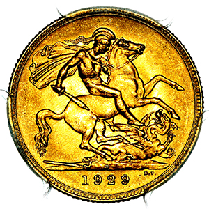 1929 George V Sovereign 