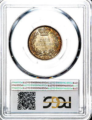 1869 Victoria Shilling PCGS - MS66