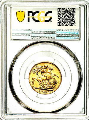 1919 George V Sovereign Choice Uncirculated. PCGS - MS64