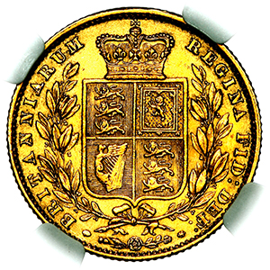 1859 Victoria Sovereign Extremely Fine. NGC - AU58