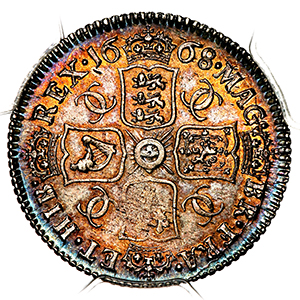 1668 Charles II Shilling Uncirculated grade. PCGS - Mint State 63