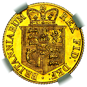 1818 George III Half Sovereign Brilliant uncirculated. NCG - MS65+