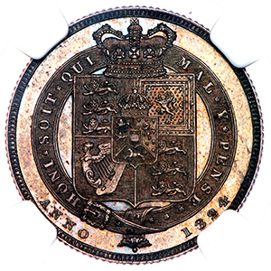 1824 George IV Proof Shilling NGC - Proof 64