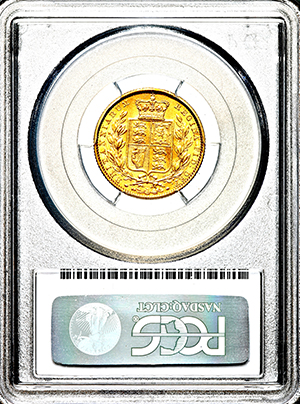 1863 Victoria Sovereign PCGS - AU58