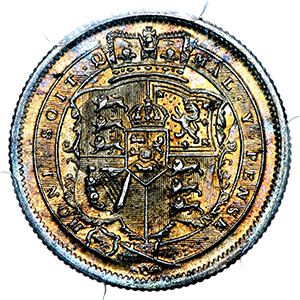 1817 George III Shilling Uncirculated. PCGS - MS63