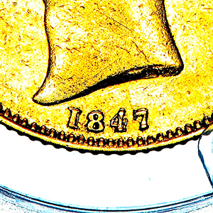 1847 Victoria Sovereign PCGS - AU53