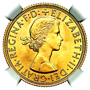 1959 Elizabeth II Sovereign Practically FDC. NGC - MS67