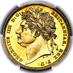1825 George IV Sovereign Choice uncirculated. PCGS - MS64