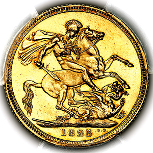 1825 George IV Sovereign Choice uncirculated. PCGS - MS64