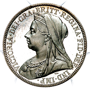 1893 Victoria Old Head Proof Florin PCGS - PR67+DCAM